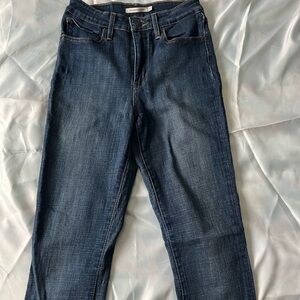 Levi's High Rise Skinny Jeans - Dark Blue